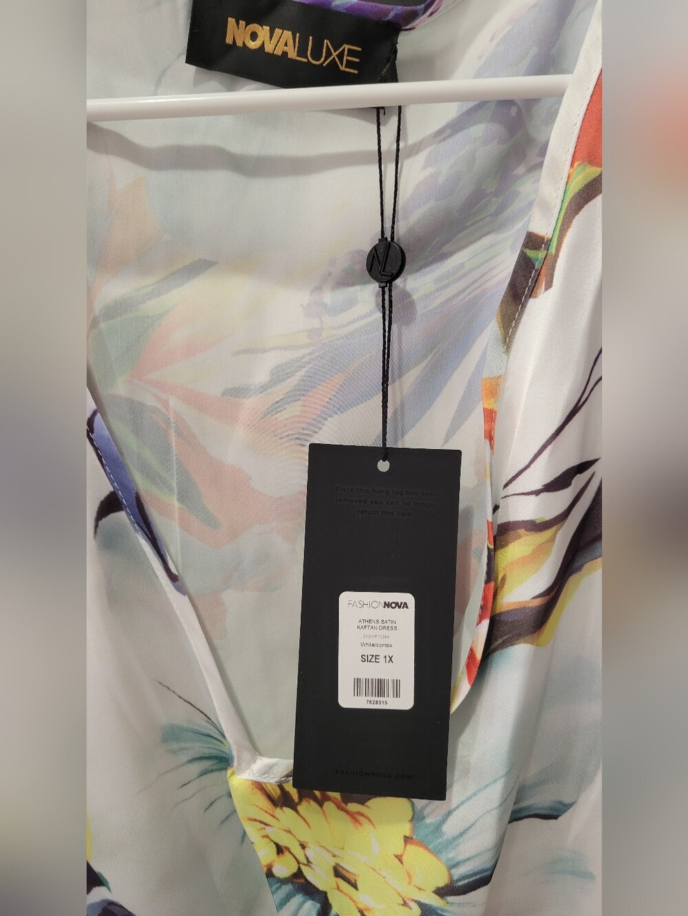 Fashion Nova Luxe Athens Satin Kaftan Dress - 1X - Picture 3 of 3